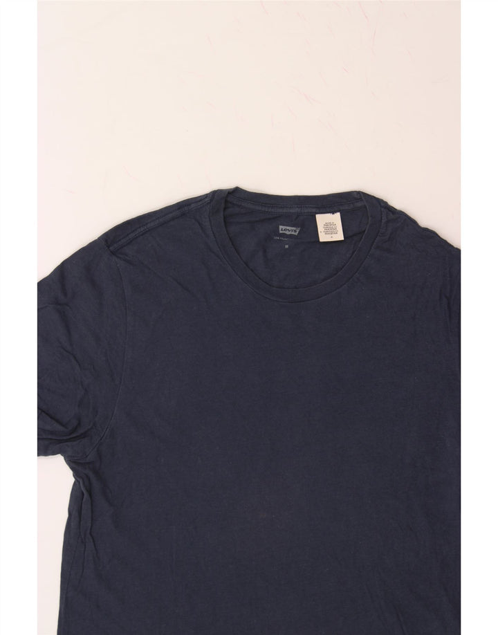 LEVI'S Mens T-Shirt Top Medium Navy Blue Cotton Vintage Levi's and Second-Hand Levi's from Messina Hembry 