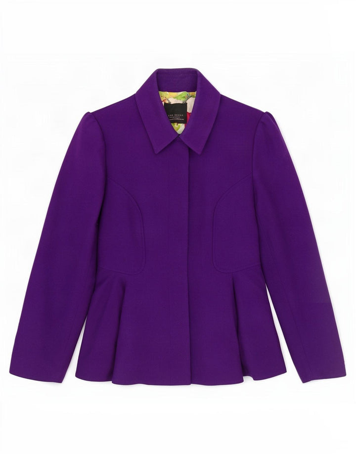 Giacca blazer da donna Ted Baker taglia 3 lana viola media