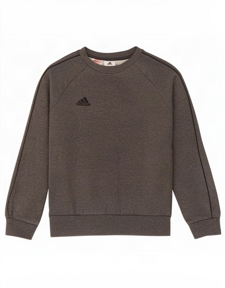 Felpa Adidas Bambino Maglione 9-10 Anni Cotone Grigio