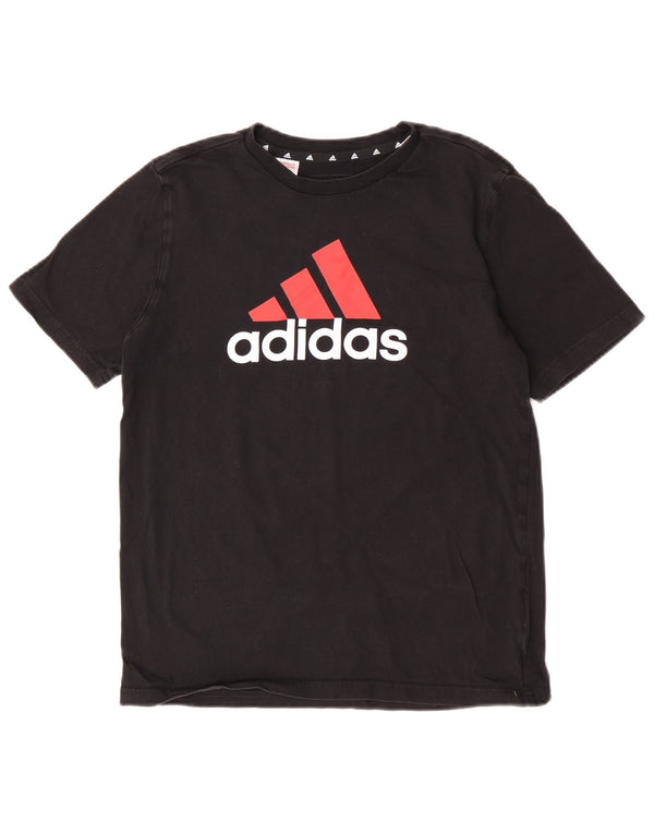 T-shirt grafica Adidas da bambino 13-14 anni in cotone nero