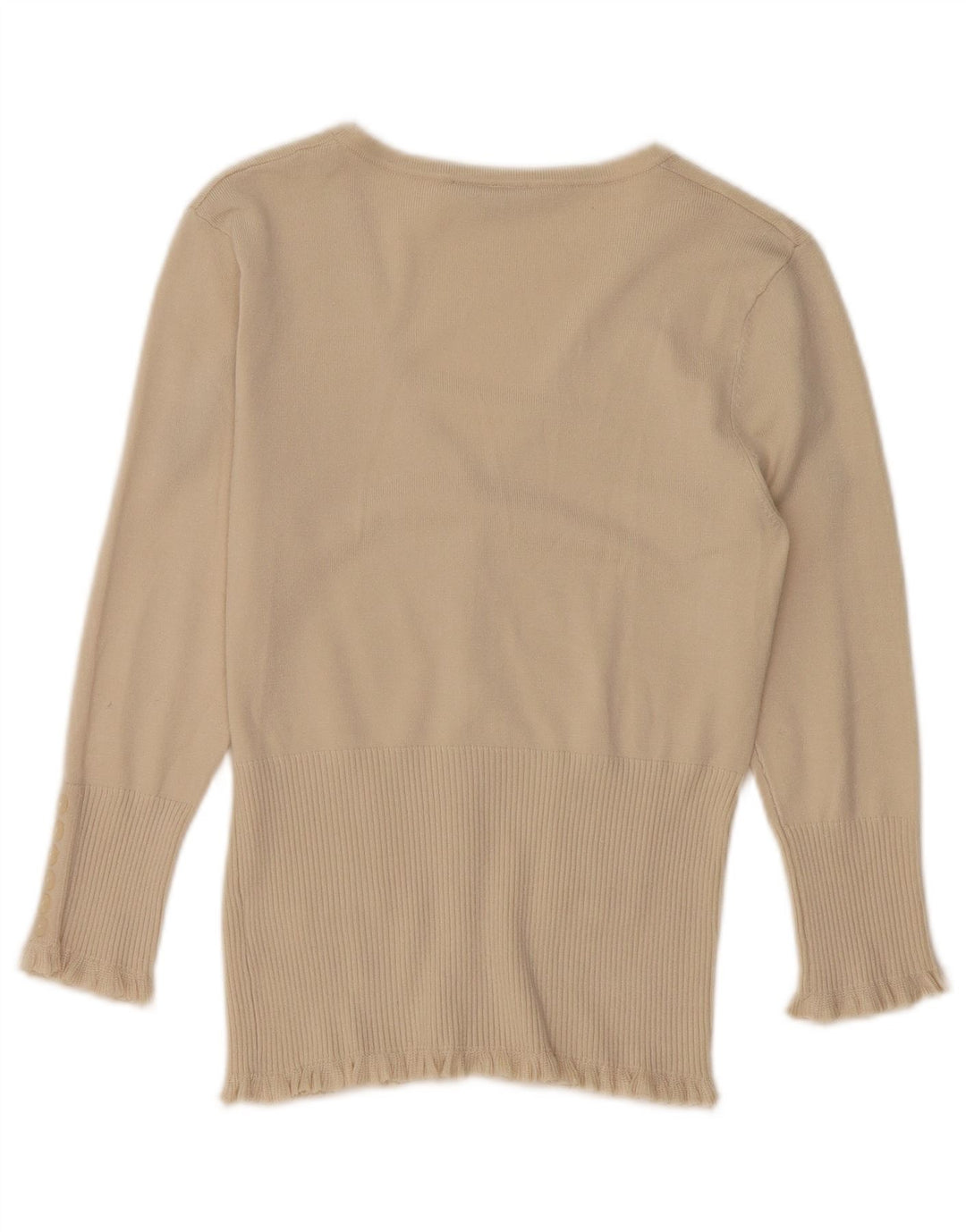 Maglione cardigan da donna John Lewis UK 10 piccolo in viscosa beige