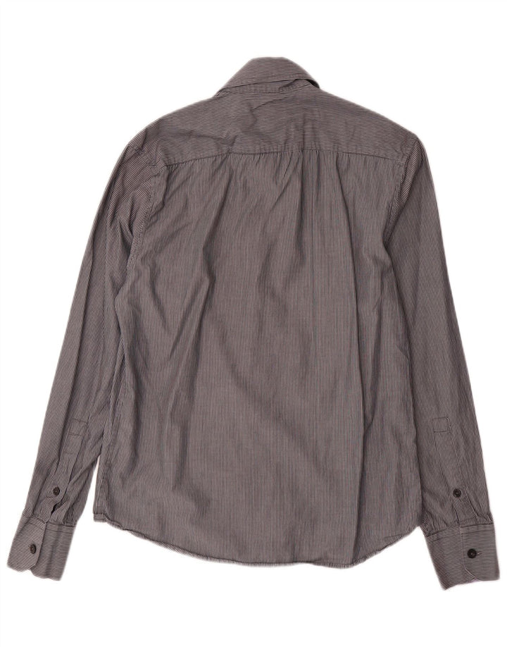 JACK & JONES Camicia da uomo piccola in cotone gessato grigio