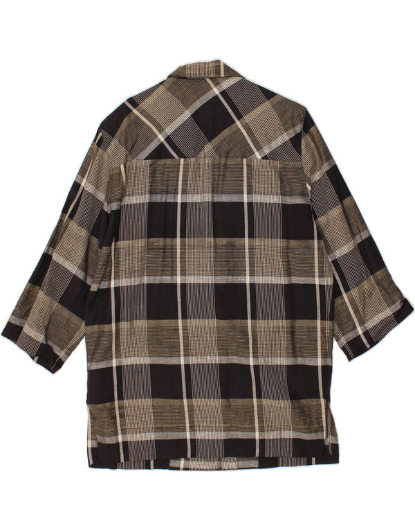 INCOM Womens Carol 3/4 Sleeve Blazer Jacket IT 44 Medium Black Check