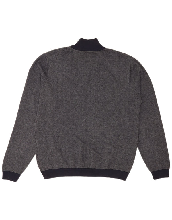 Maglione da uomo North Sails con zip grafica e collo XL in cotone blu navy