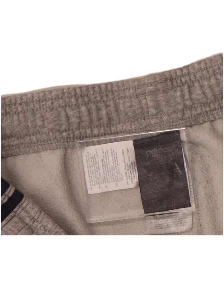 Pantaloni da tuta grafica da uomo Adidas Large in cotone grigio