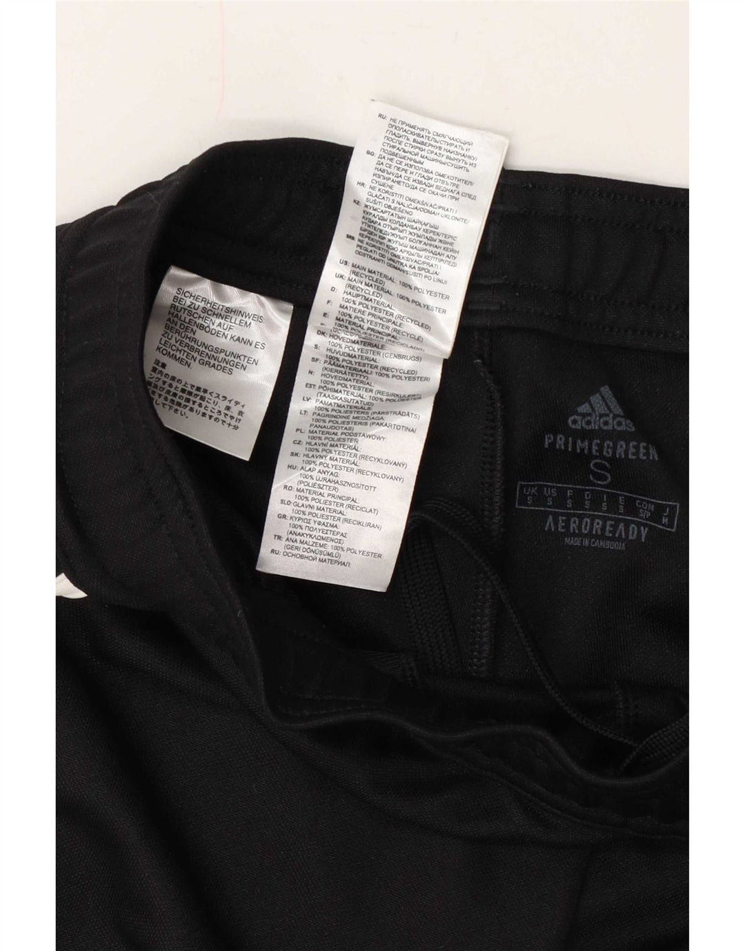 Pantaloni da tuta Adidas Aeroready da uomo piccoli in poliestere nero
