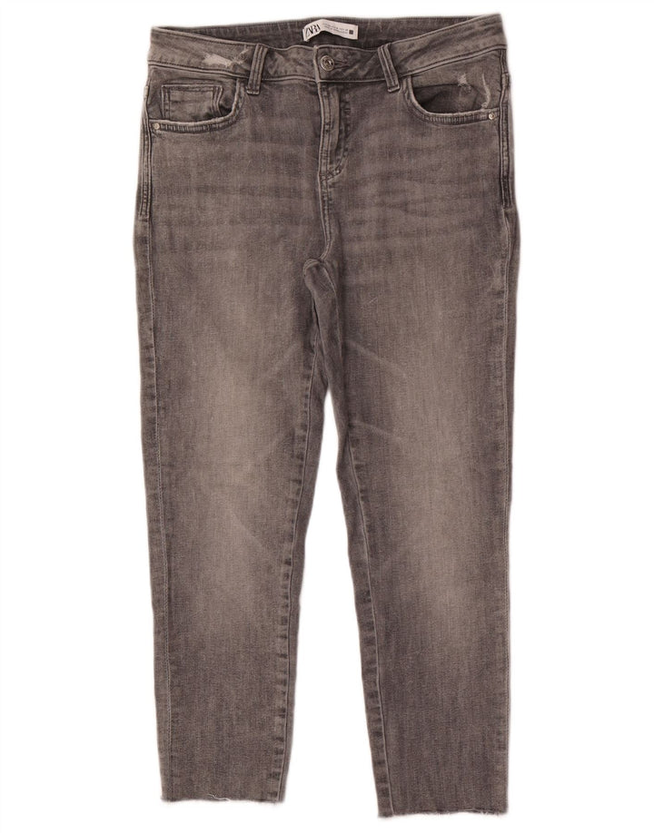 Jeans corti da donna Zara EU 40 medi W30 L24 Grigio