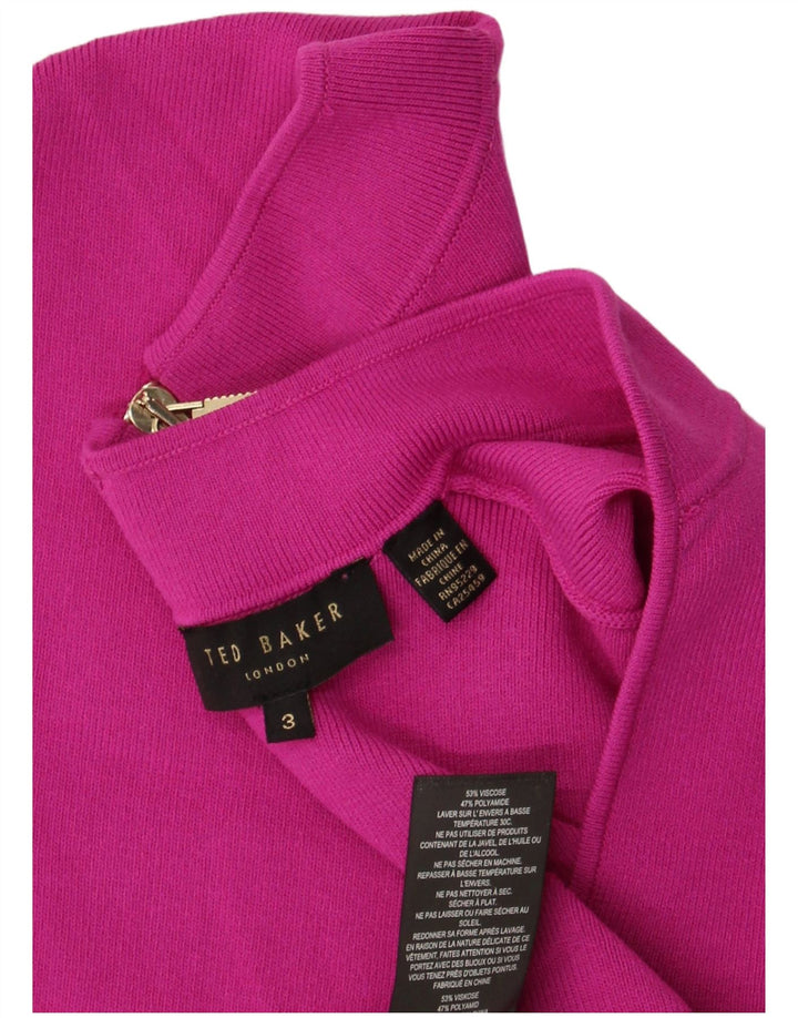 Abito a trapezio senza maniche da donna Ted Baker taglia 3 in viscosa rosa medio