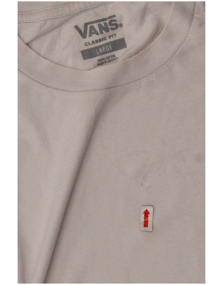 T-shirt da uomo dalla vestibilità classica VANS, taglia grande, in cotone bianco