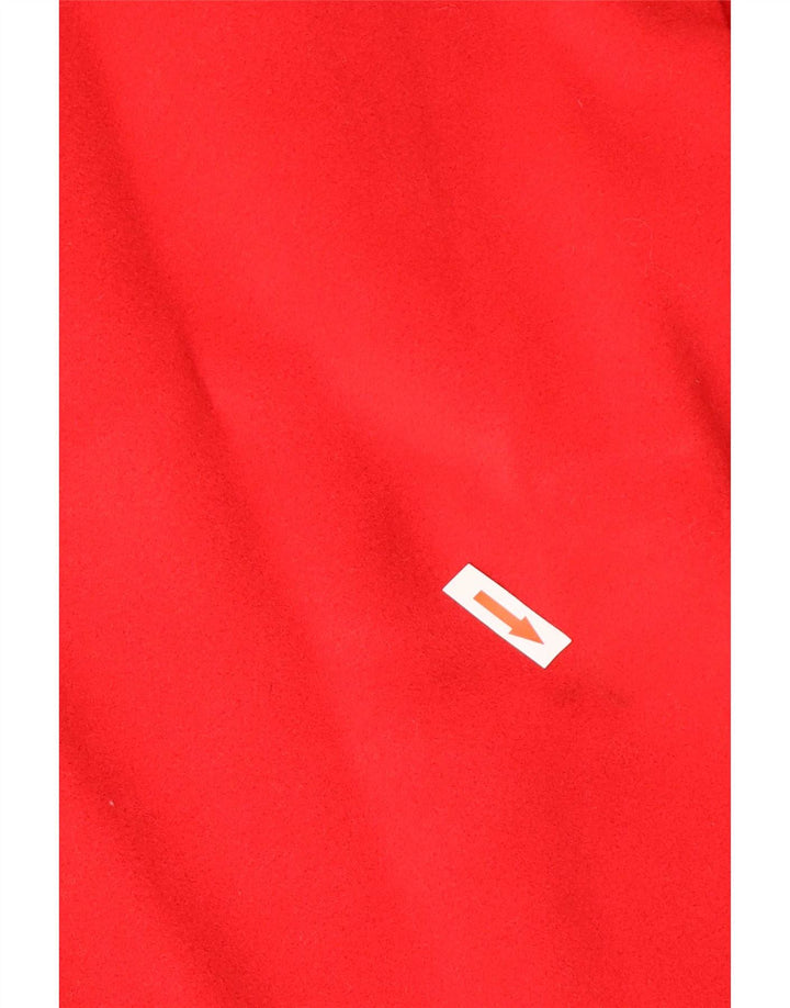 Soprabito oversize da donna vintage IT 44 rosso medio in lana