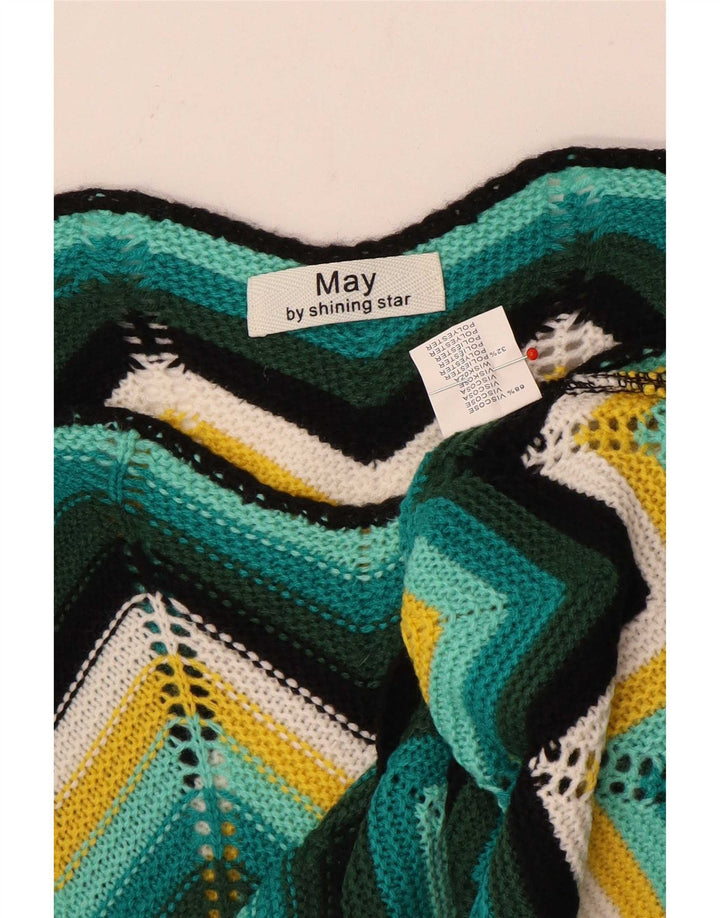 May By Shining Star Maglione da donna con scollo a V UK 14 Medio multicolore