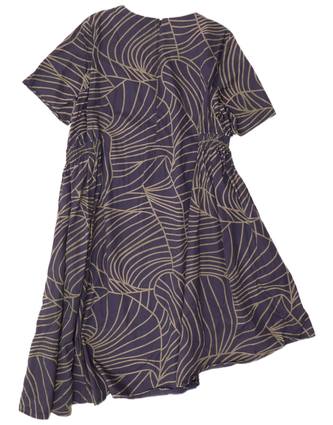 Abito asimmetrico da donna COS EU 42 Large in cotone geometrico blu navy