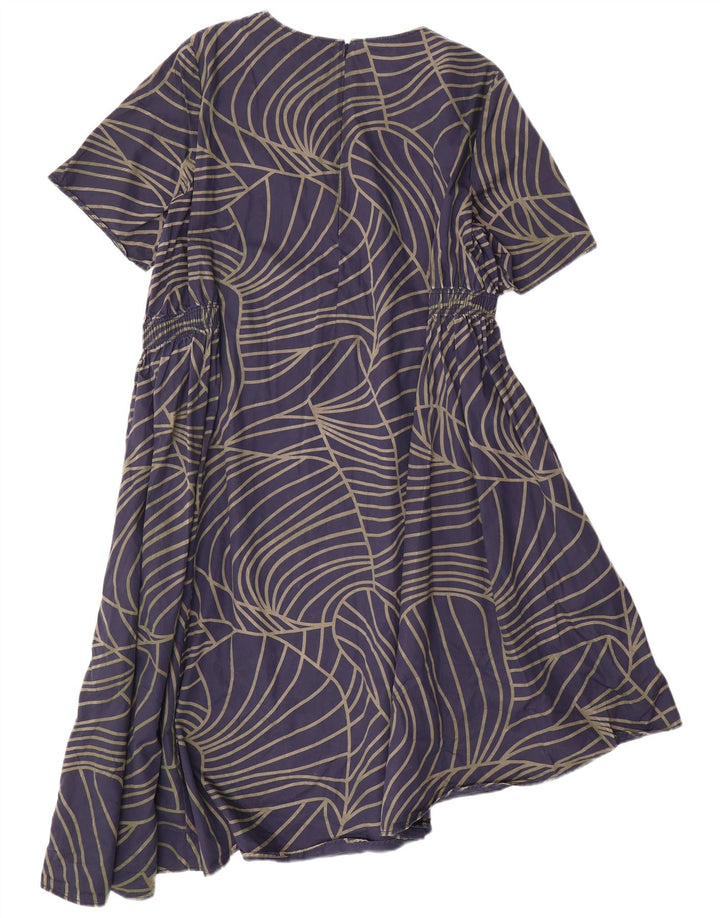 Abito asimmetrico da donna COS EU 42 Large in cotone geometrico blu navy