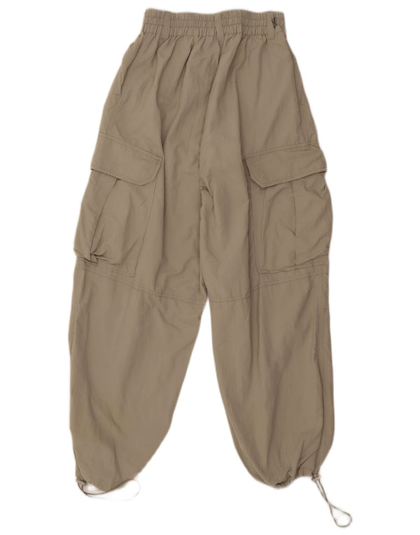 Pantaloni cargo da jogging larghi da donna Zara XS W25 L25 nylon verde