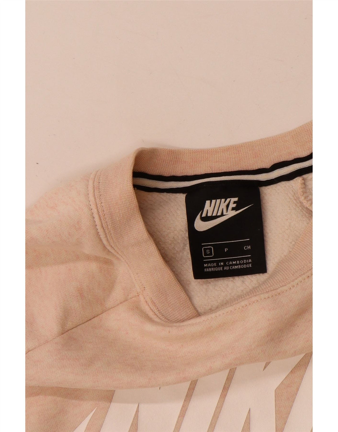 Felpa con grafica Nike da uomo, piccola, in cotone screziato rosa