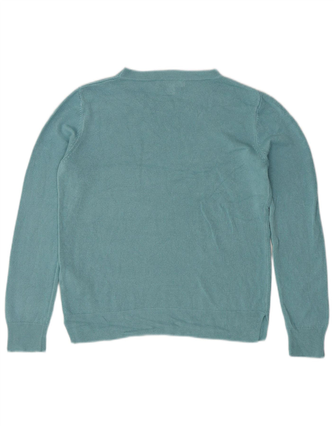 Maglione maglione con scollo a barca da donna Marks & Spencer UK 12 Acrilico blu medio