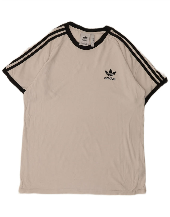 T-shirt da uomo Adidas Top in cotone bianco medio