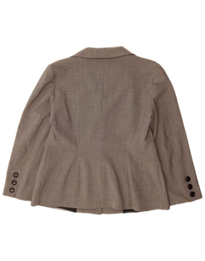 Giacca blazer a 4 bottoni da donna Zara EU 42 grande poliestere grigio pied de poule