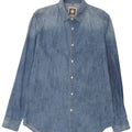 Camicia di jeans da uomo G-Star grande in cotone blu