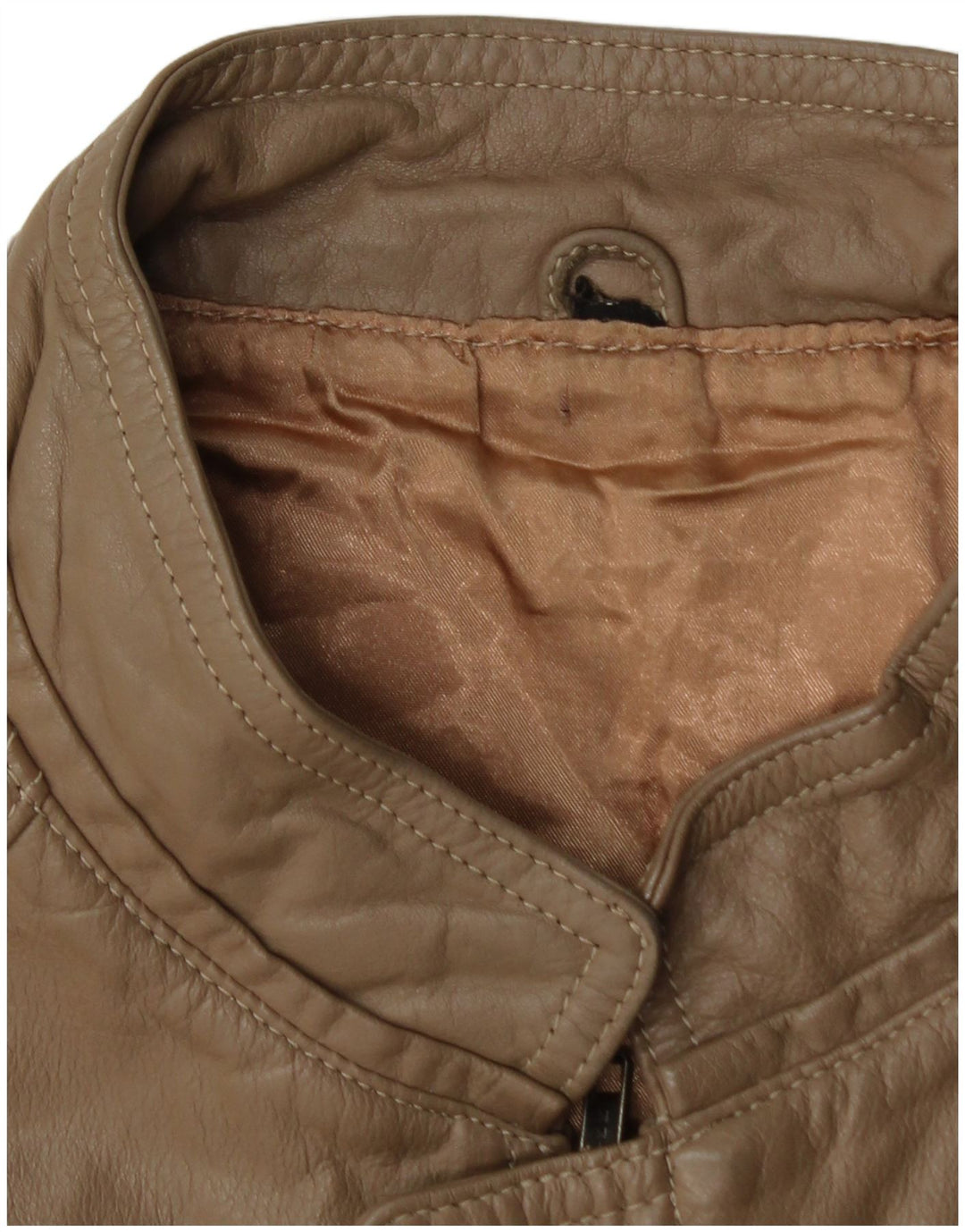 Gilet in pelle da uomo VINTAGE UK 40 grande marrone