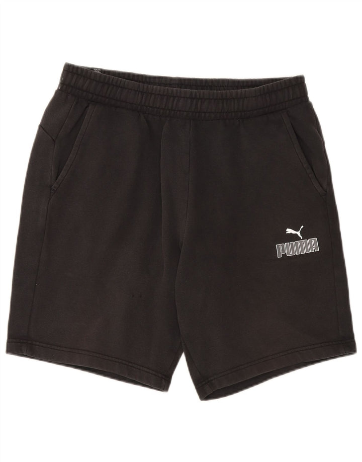 Pantaloncini sportivi da uomo Puma grandi in cotone nero