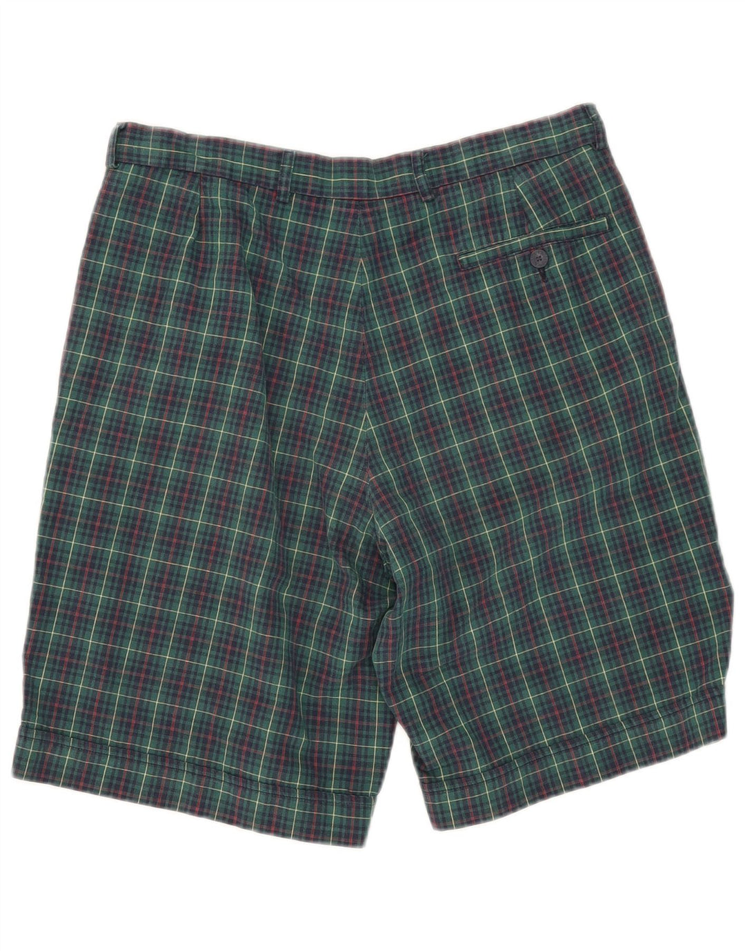 Pantaloncini chino con pegging da uomo Lacoste taglia 42 media W31 cotone a quadri verdi