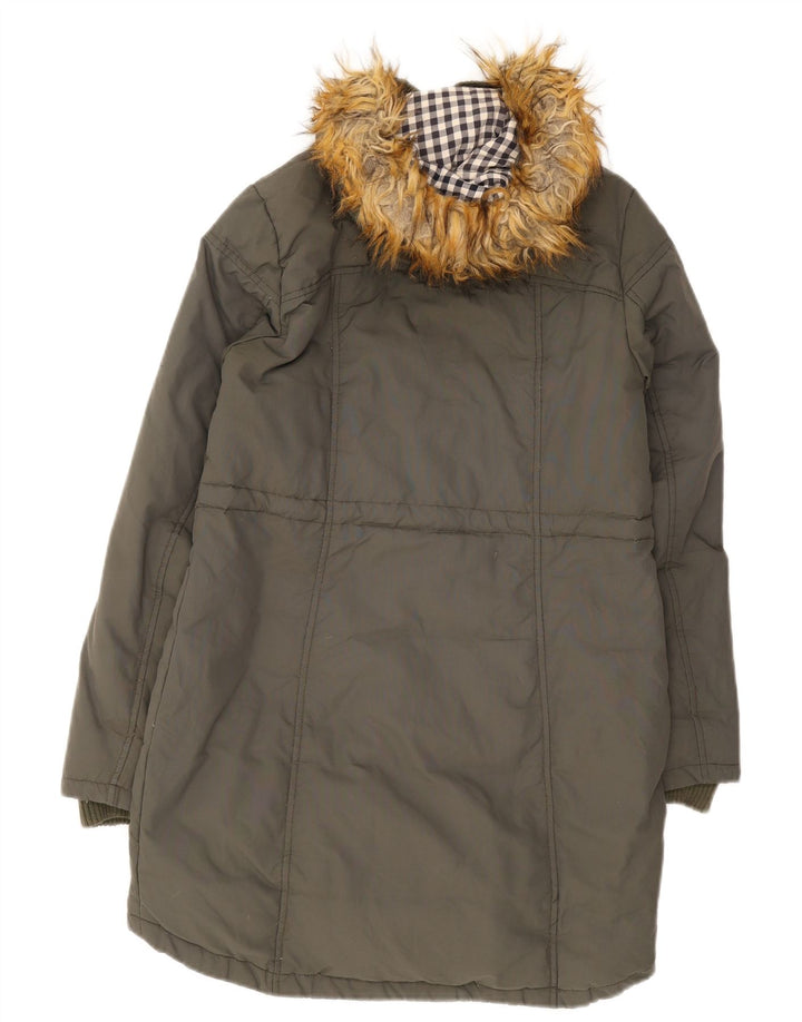 Giacca Parka con cappuccio da donna Fat Face UK 10 piccola cotone kaki