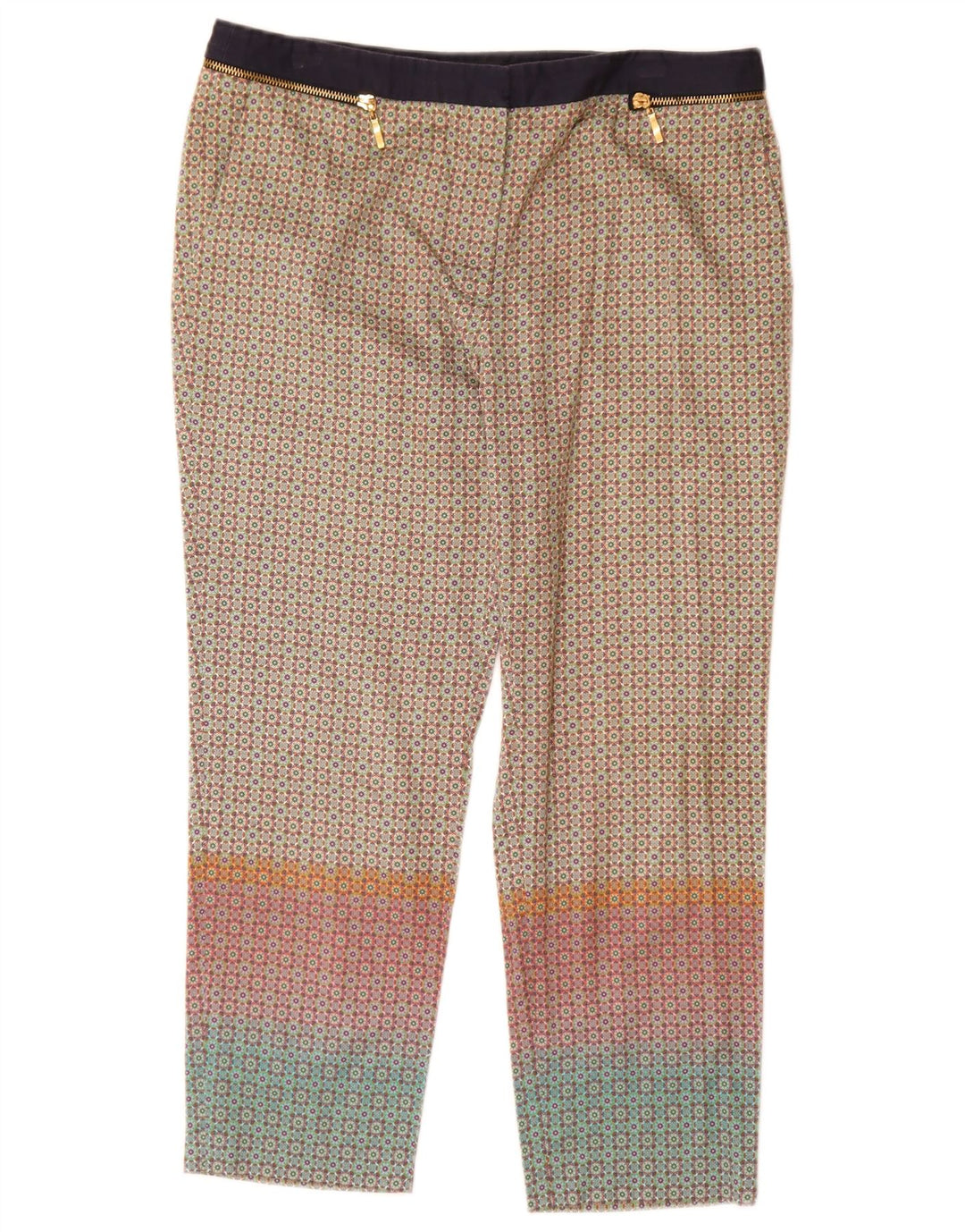 Pantaloni corti da donna Zara EU 40 medi W30 L24 multicolore geometrico
