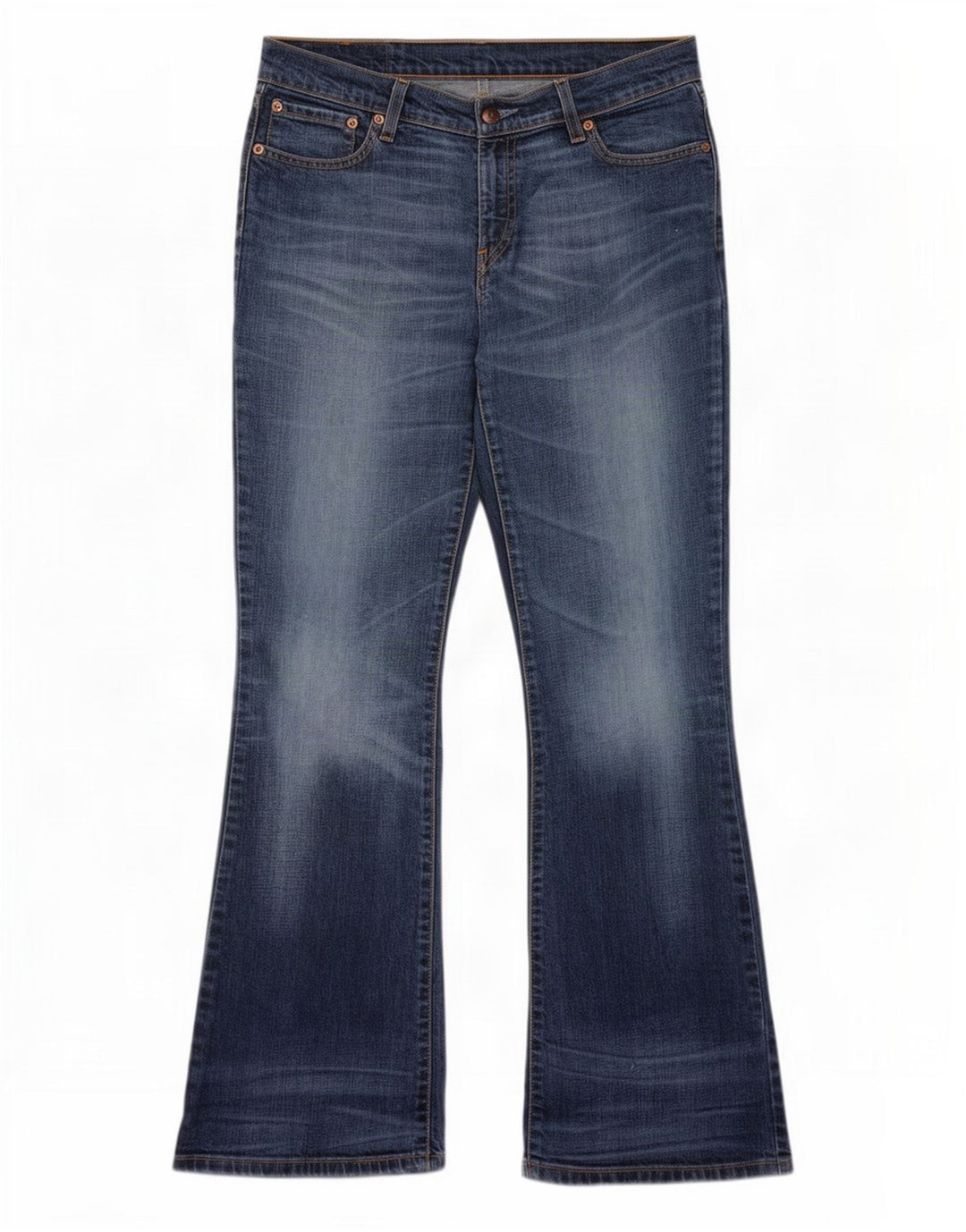 Levi's Uomo 529 Curvy Bootcut Jeans W32 L32 Cotone Blu