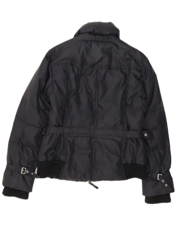 Trussardi Womens Padded Jacket IT 42 Medium Black Polyamide