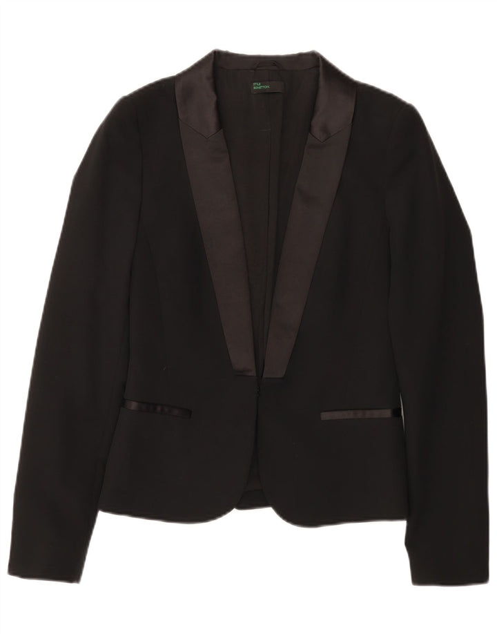 Giacca Blazer Da Donna Benetton IT 40 Small Nera