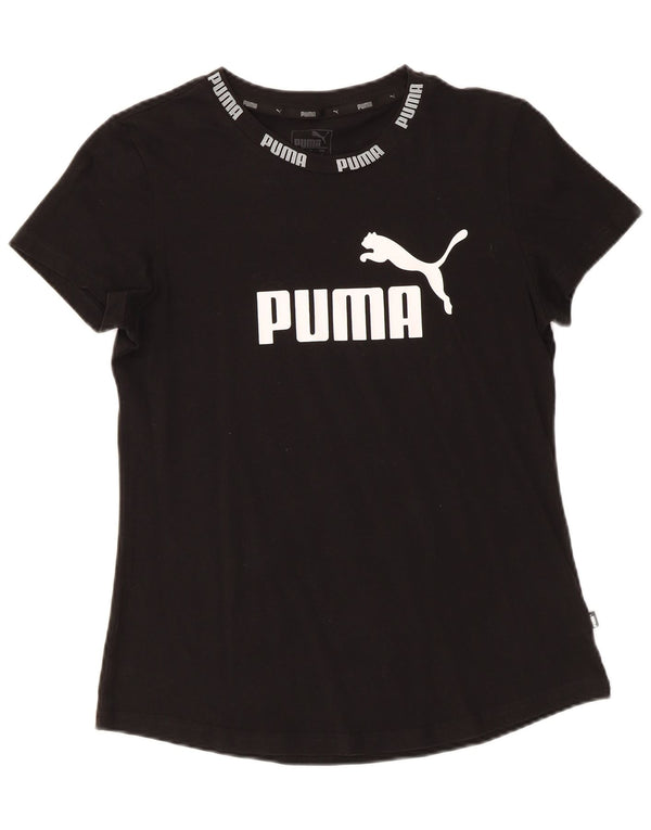 T-shirt grafica PUMA da donna Top UK 14 Medium Nera