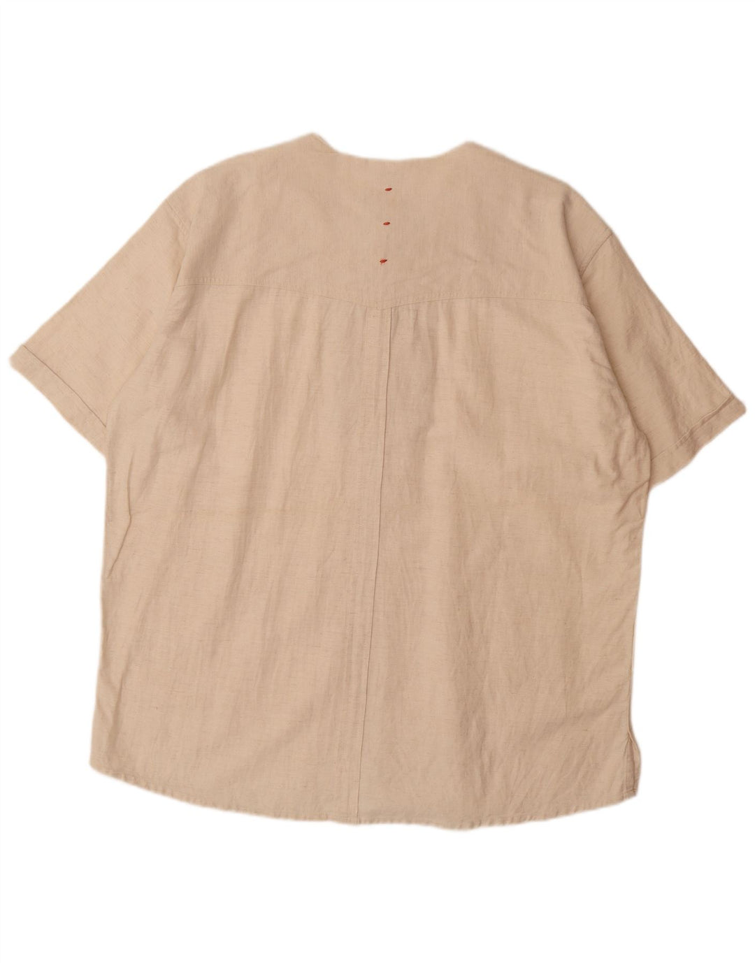 Camicia pullover a maniche corte da uomo VINTAGE XL Beige Colourblock