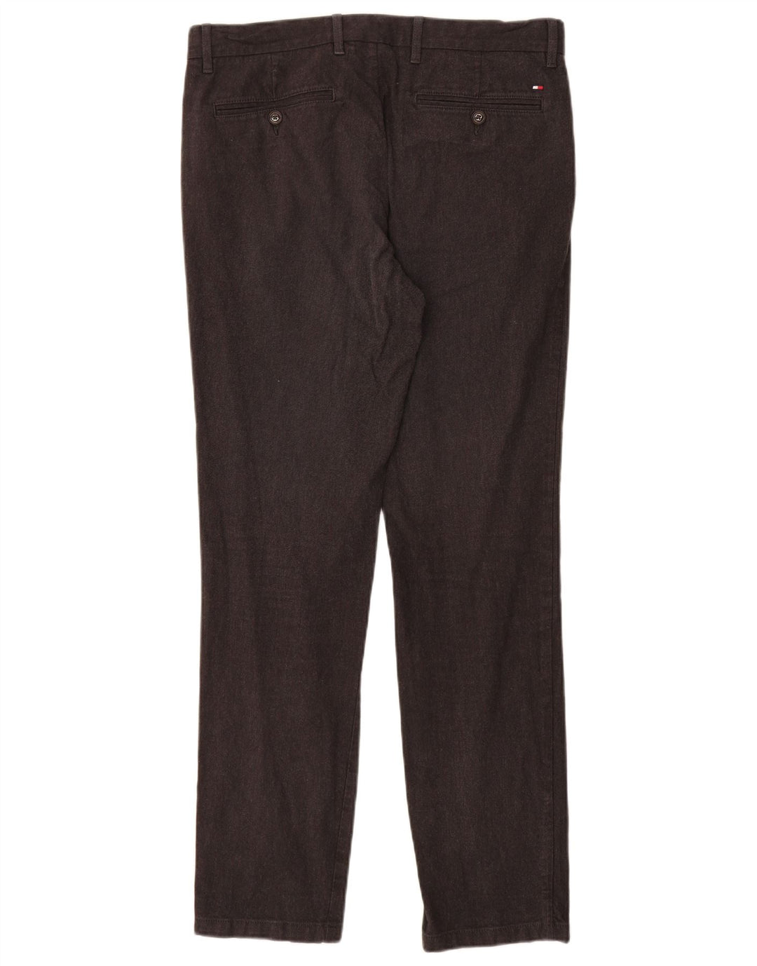 TOMMY HILFIGER Pantaloni chino slim da uomo W32 L32 cotone grigio