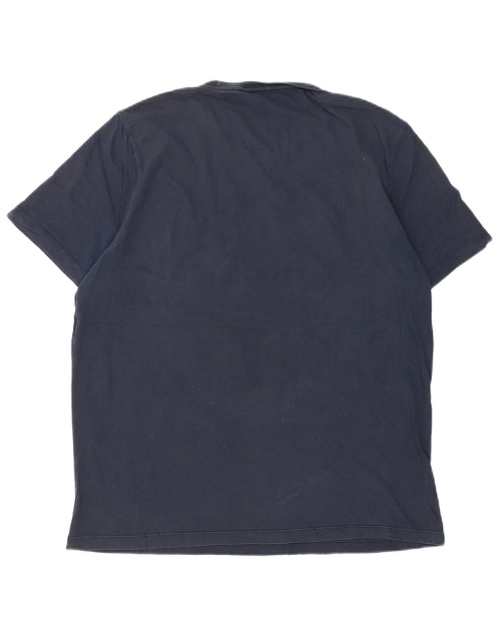 T-shirt grafica da uomo Michael Kors Top grande in cotone blu navy