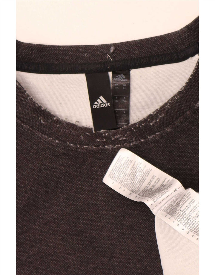 Felpa Adidas Uomo Maglione 2XL Cotone Grigio