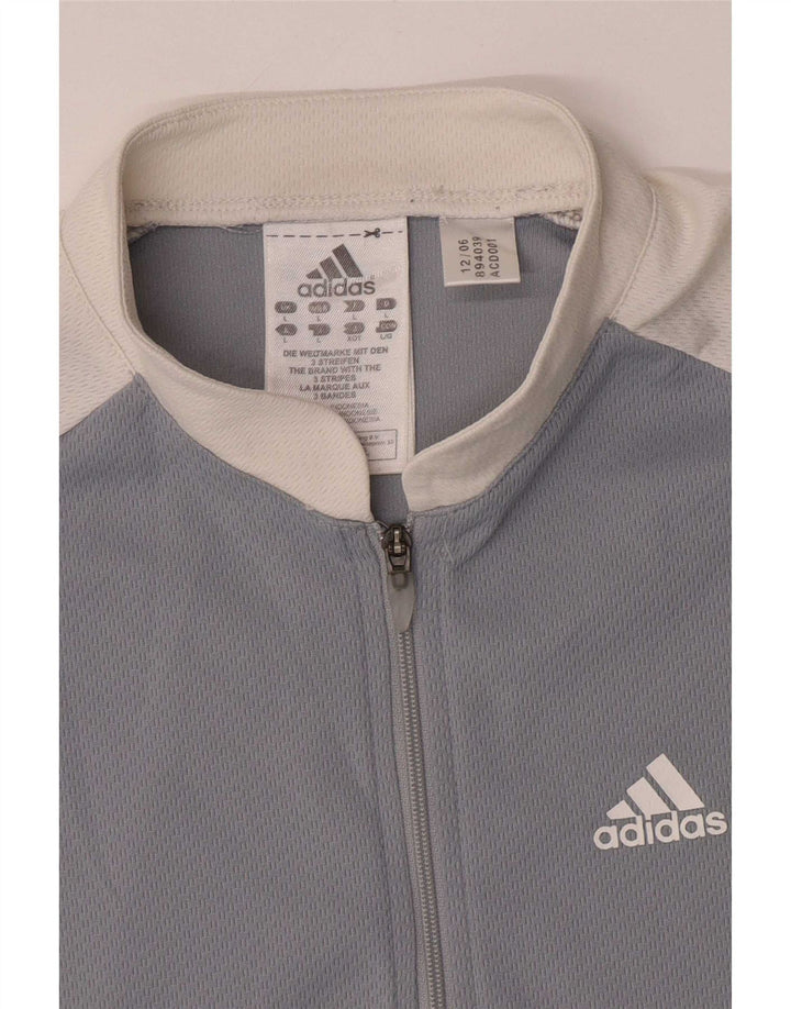 T-shirt da donna Adidas Top UK 16 grande poliestere color block grigio