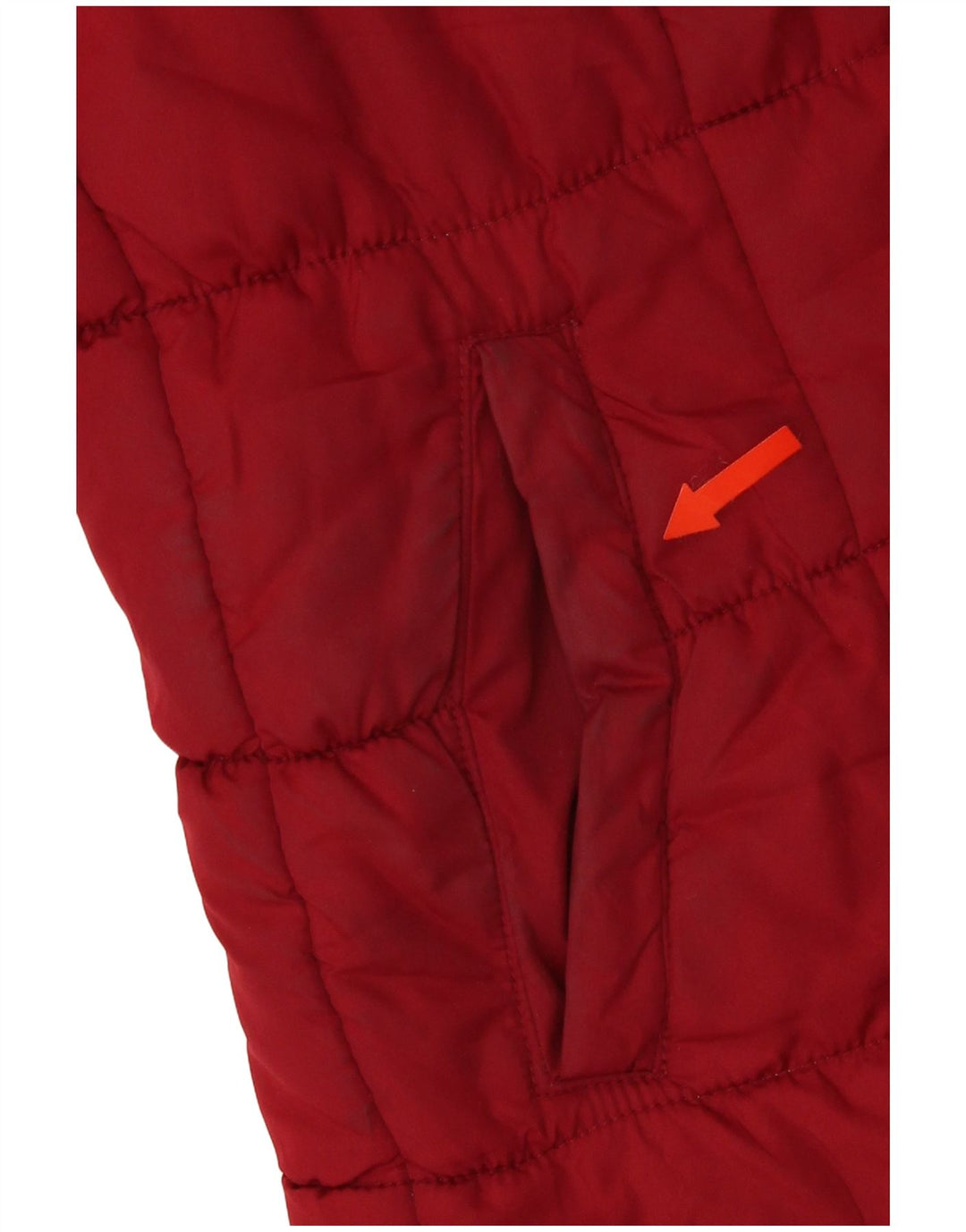 Giacca imbottita con cappuccio da donna Marks & Spencer UK 14 poliestere rosso medio
