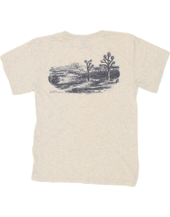 VANS Womens Graphic T-Shirt Top UK 14 Medium Grey Flecked Vintage Vans and Second-Hand Vans from Messina Hembry 