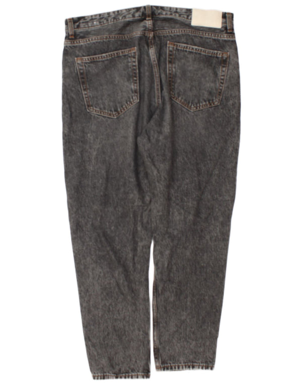 Jeans affusolati da uomo Zara EU 46 XL W36 L30 Cotone grigio