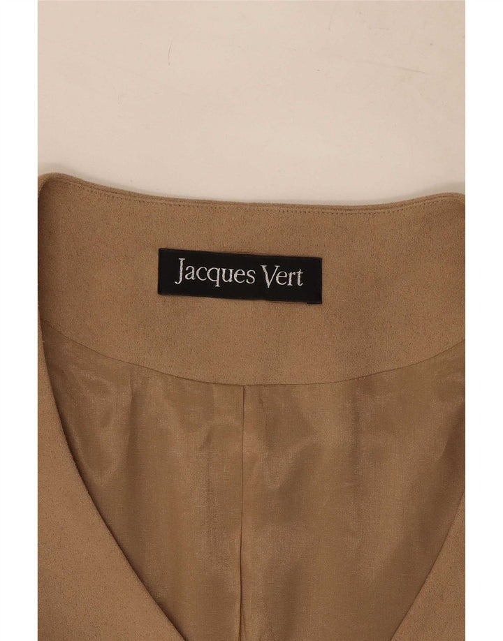 Jacques Vert Giacca blazer a 4 bottoni da donna UK 18 XL Poliestere beige floreale
