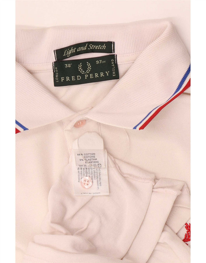 Polo da uomo Fred Perry piccola in cotone a righe bianche