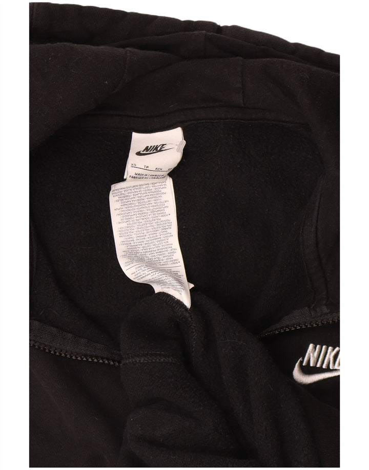 Felpa con cappuccio e zip Nike da uomo XS in cotone nero