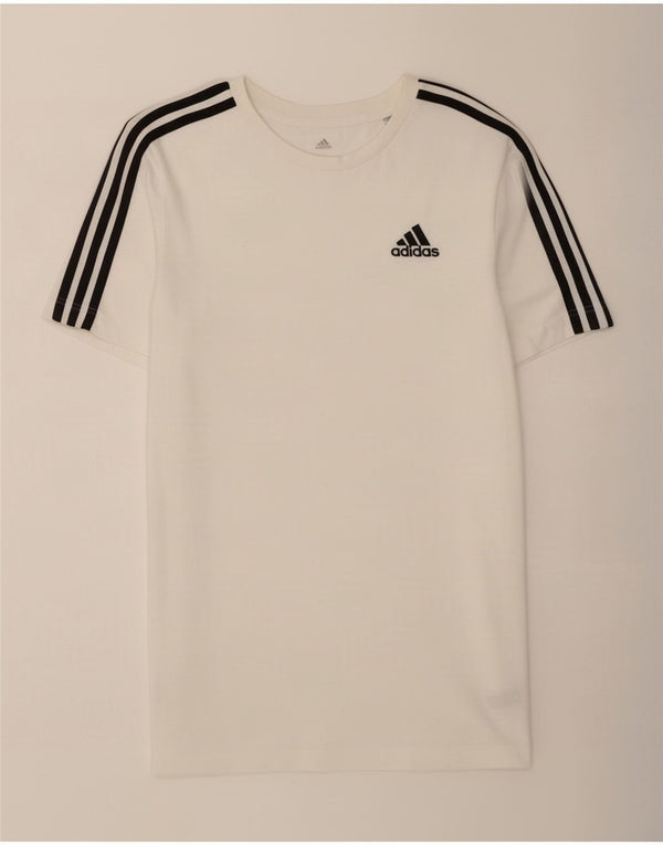 Adidas Mens T-Shirt Top Small White Cotton