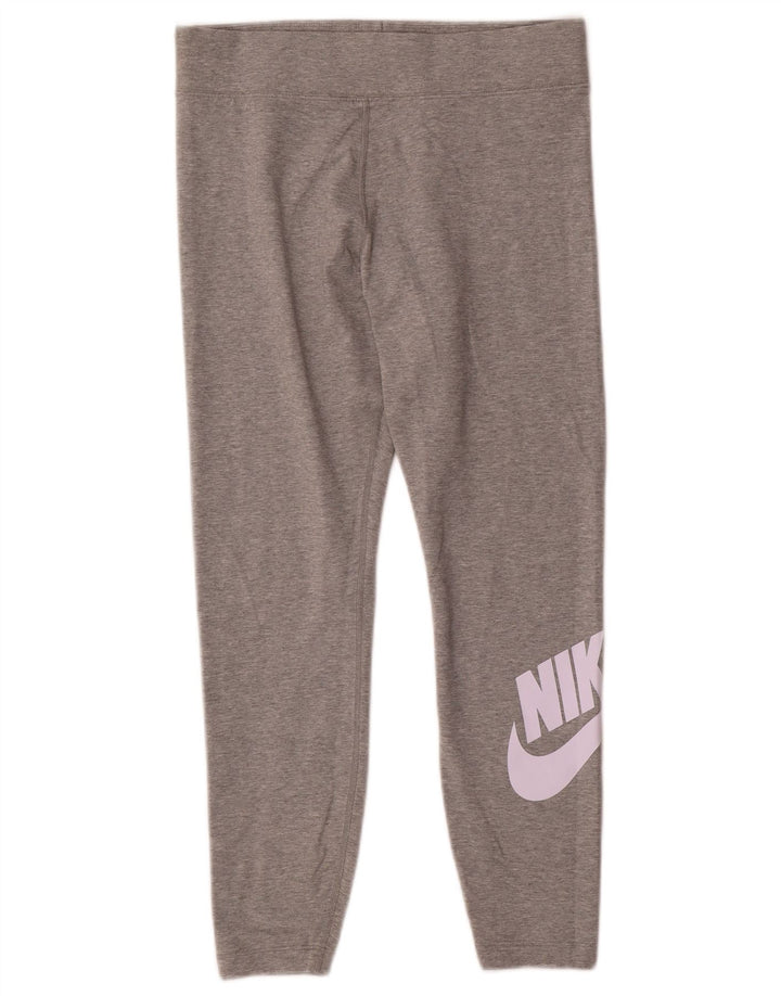Leggings grafici da donna Nike UK 14 grande cotone grigio