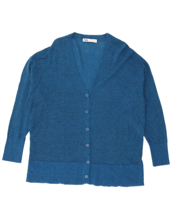 Maglione cardigan oversize da donna Zara UK 10 piccolo blu