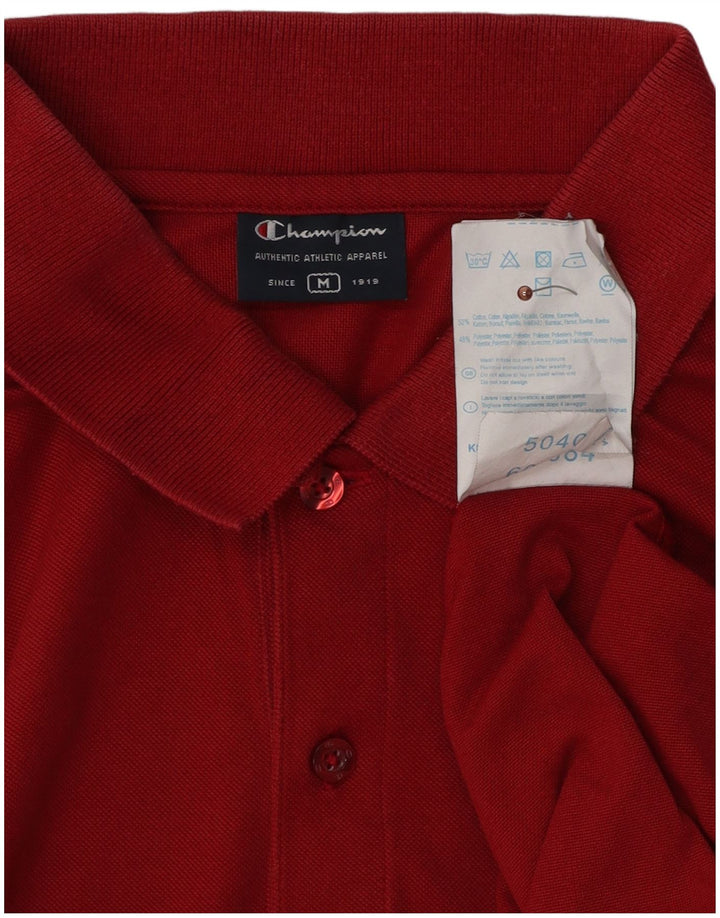 Polo da uomo Champion in cotone rosso medio