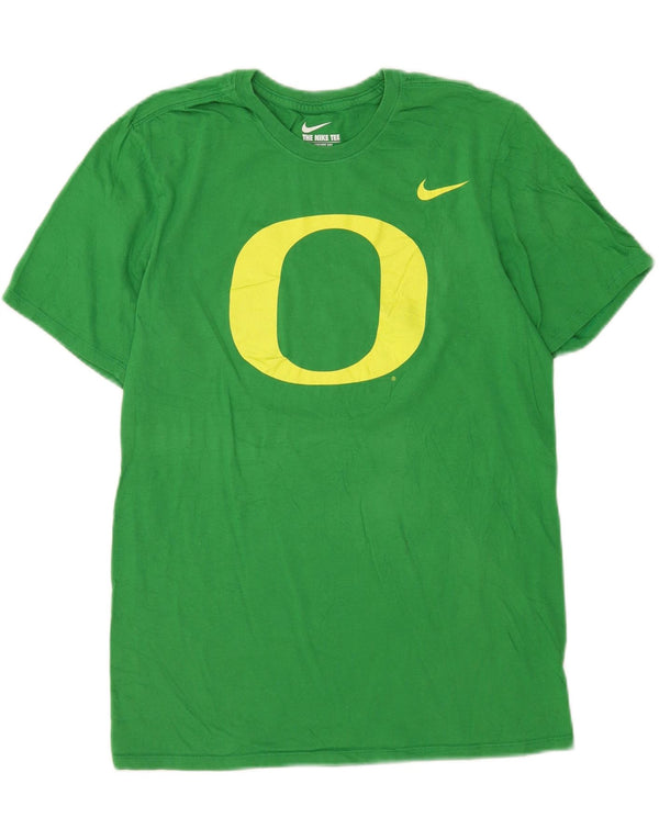 T-shirt grafica Nike da uomo con taglio atletico, cotone verde medio