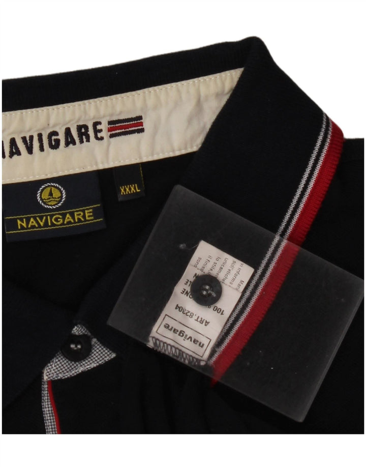 Polo da uomo NAVIGARE 3XL in cotone blu navy