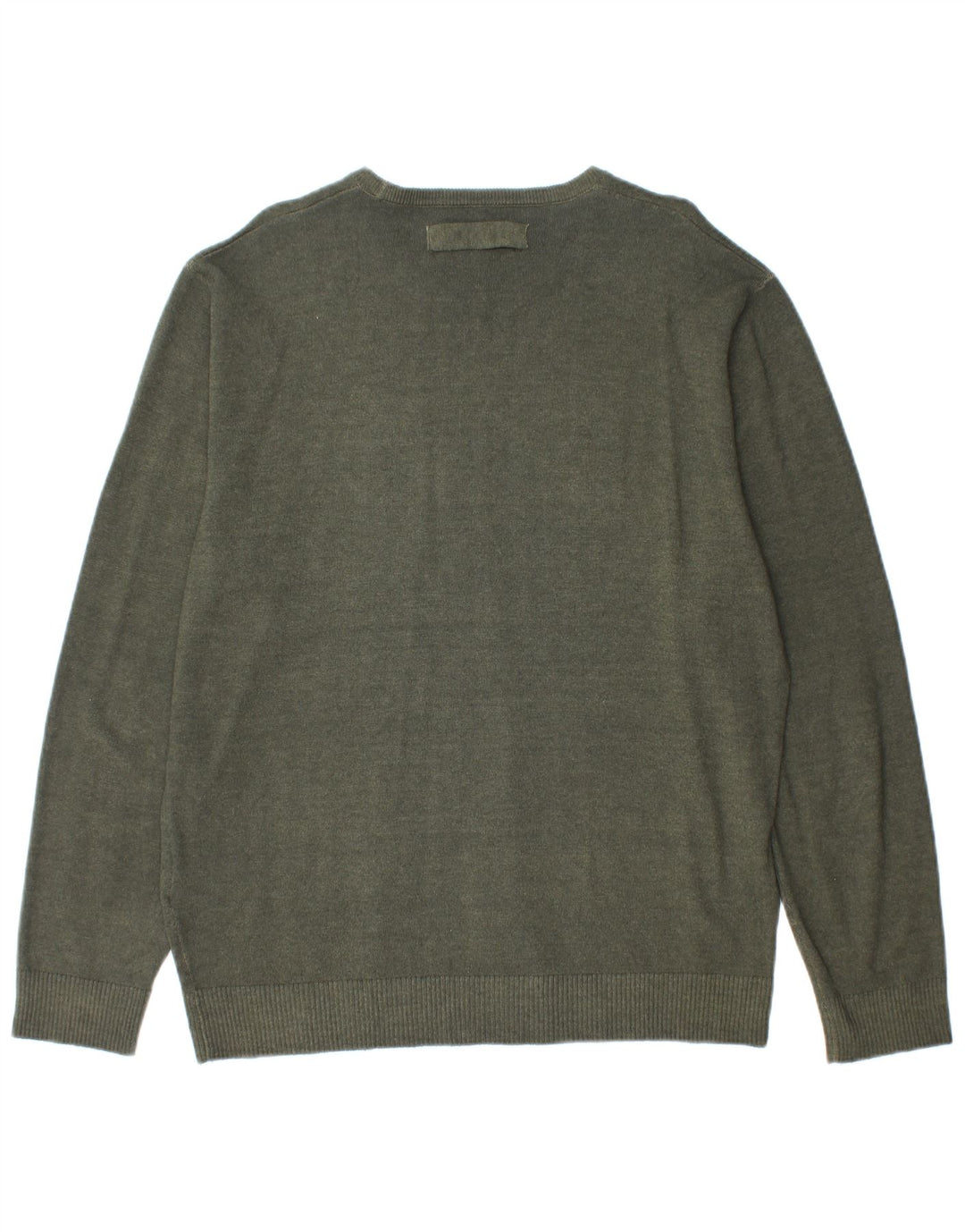 REPLAY Maglione da uomo con scollo a barca XL in lana kaki